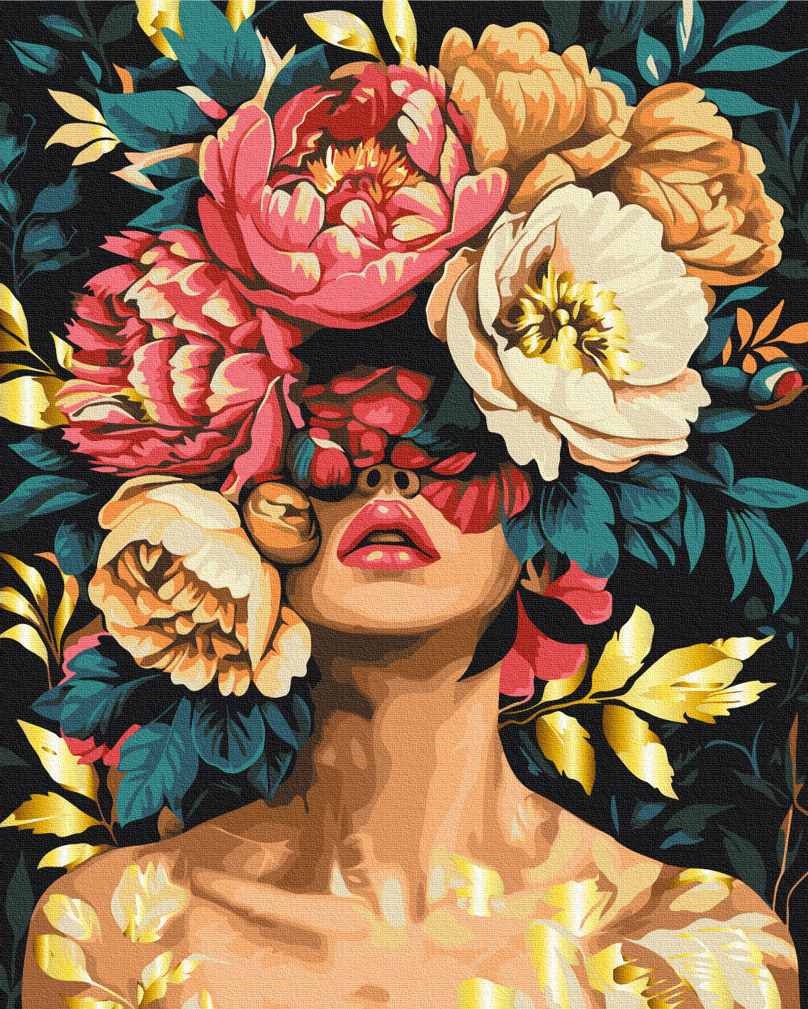 Maalaa numeroin Paint by numbers The magic of petals