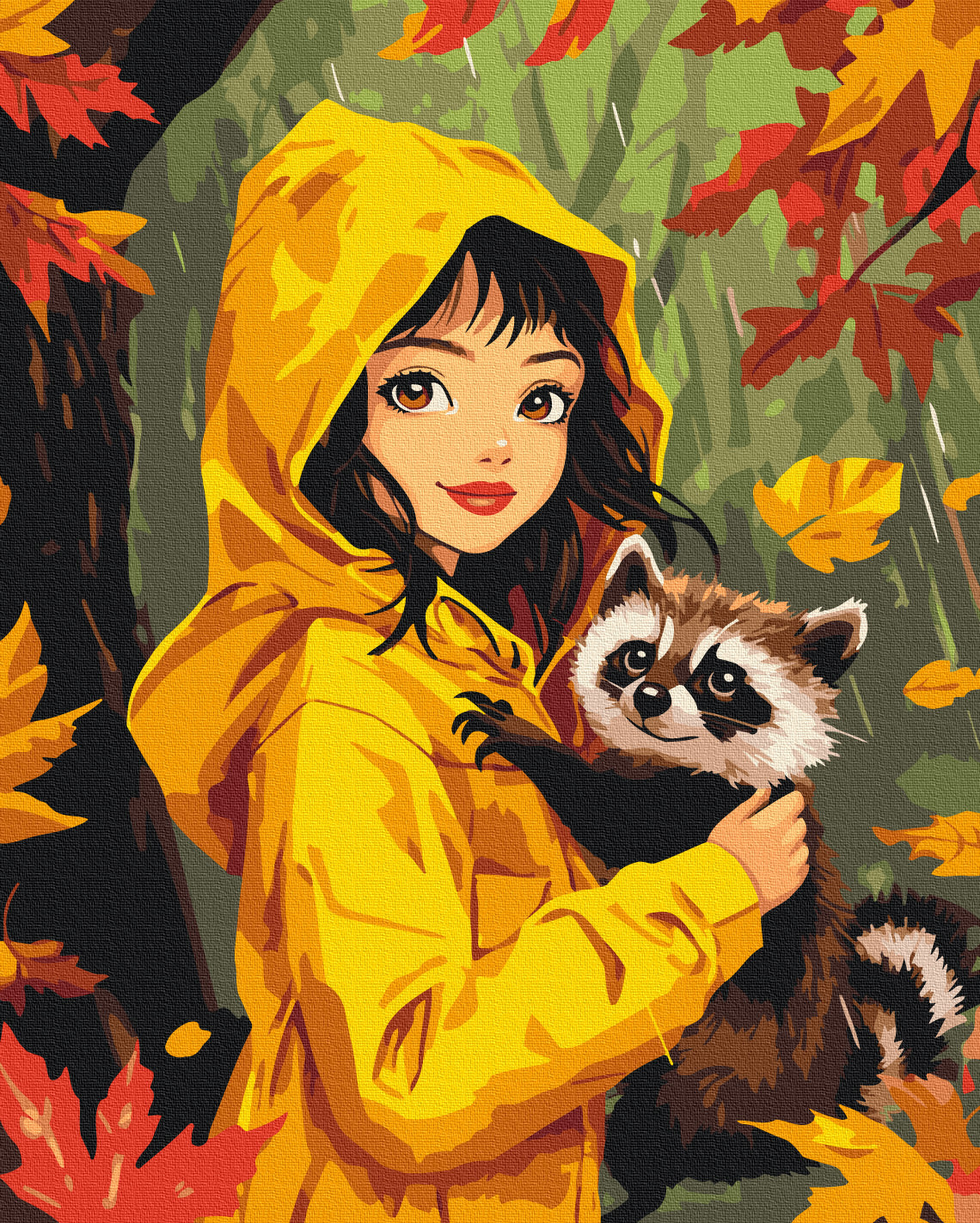 Maalaa numeroin Paint by numbers Autumn friend