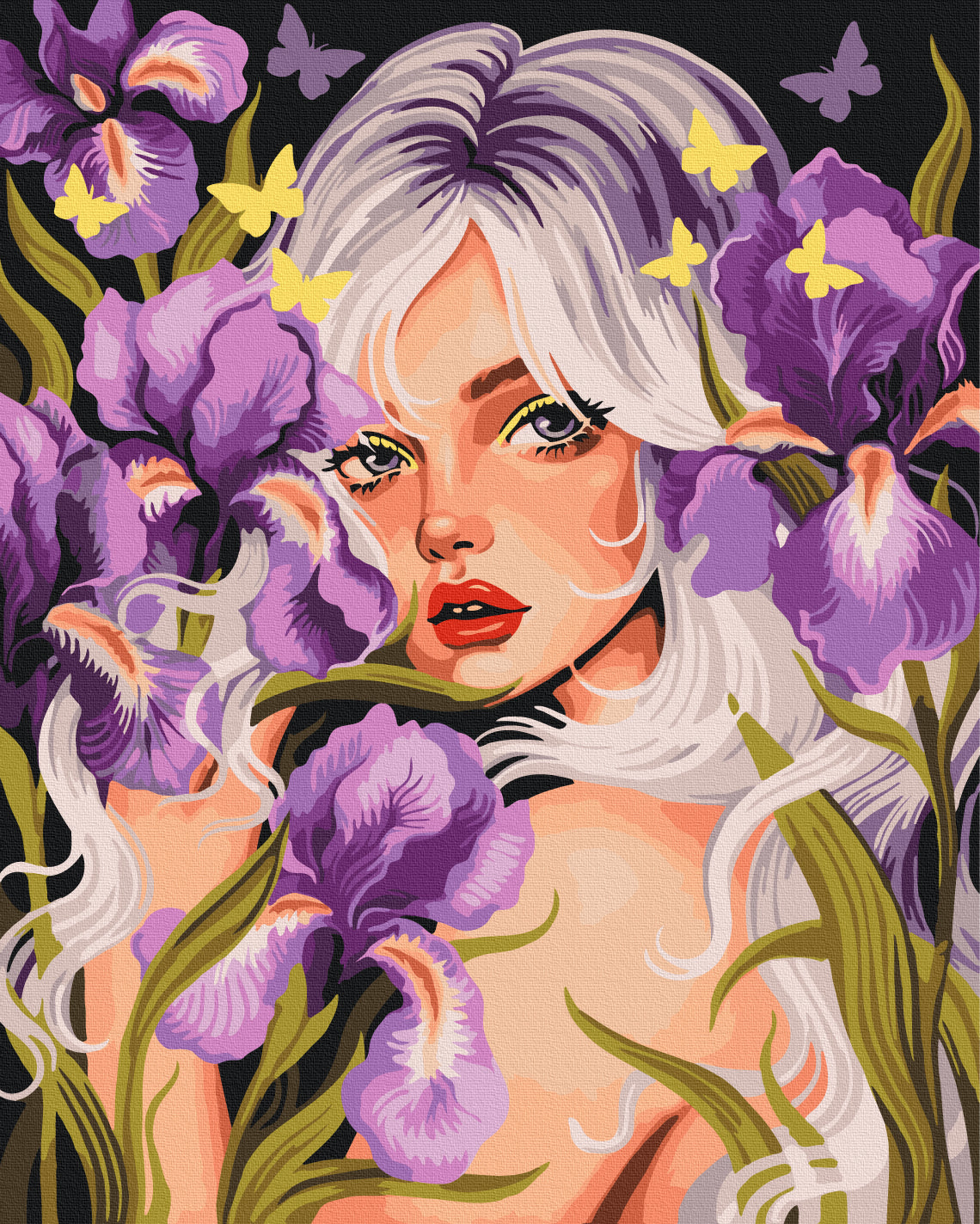Maalaa numeroin Paint by numbers Flower molfar © Polina Skurykhina