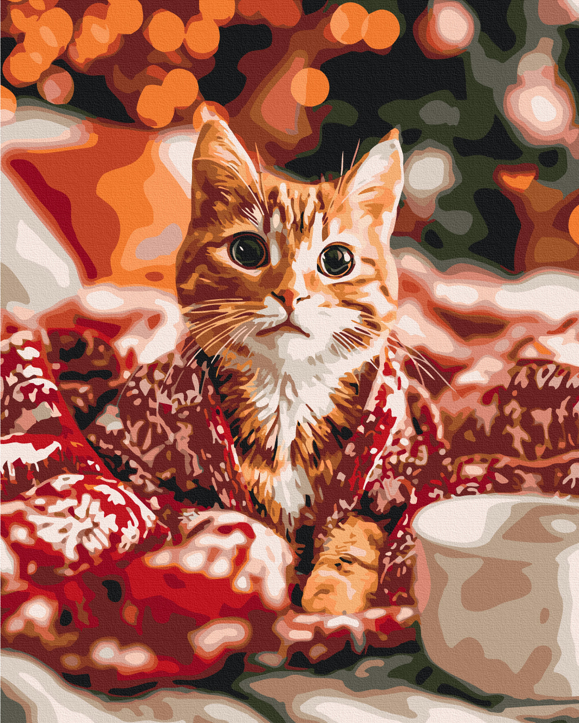 Maalaa numeroin Paint by numbers The purring of Christmas