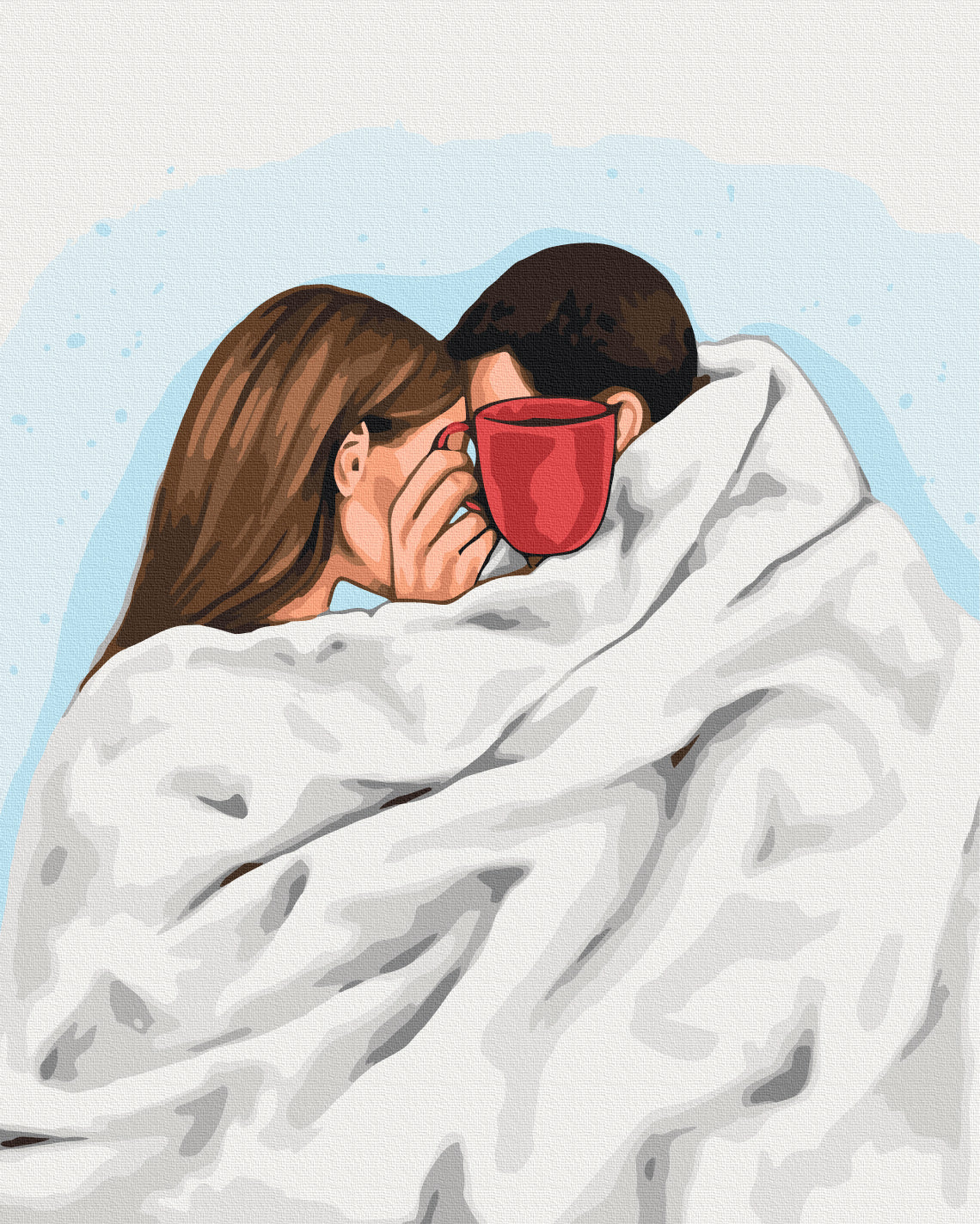 Maalaa numeroin Paint by numbers Coffee for two ©Alla Berezovska