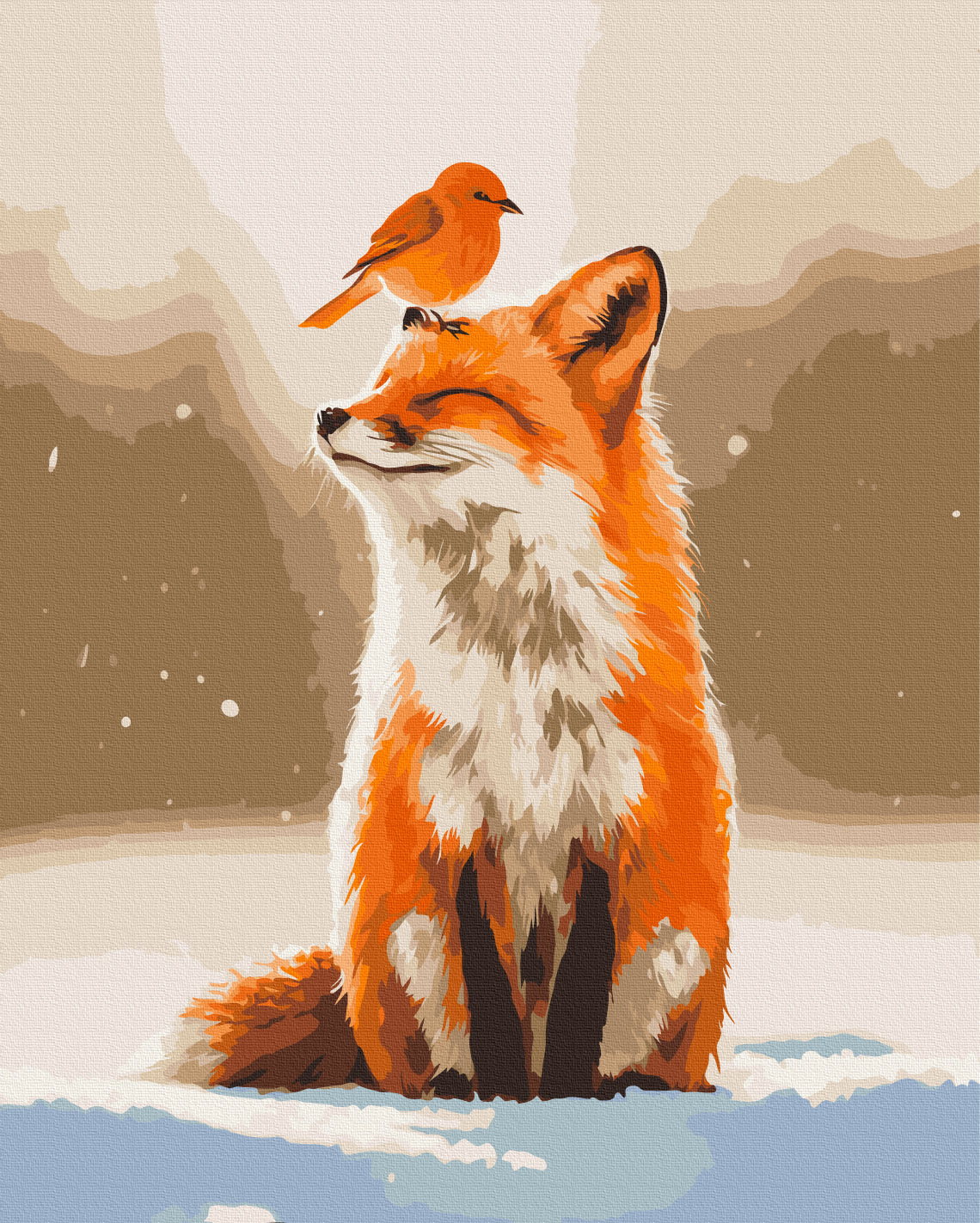 Maalaa numeroin Paint by numbers Friends of winter