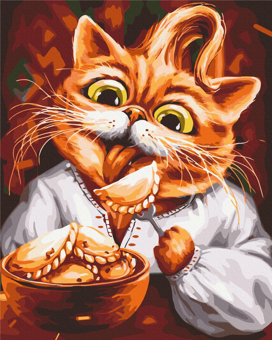 Maalaa numeroin Paint by numbers A cat with a sweet tooth © Marianna Pashchuk