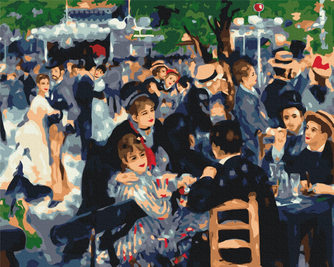 Maalaa numeroin Paint by numbers Dancing at the Moulin de la Galette. Pierre-Auguste Renoir