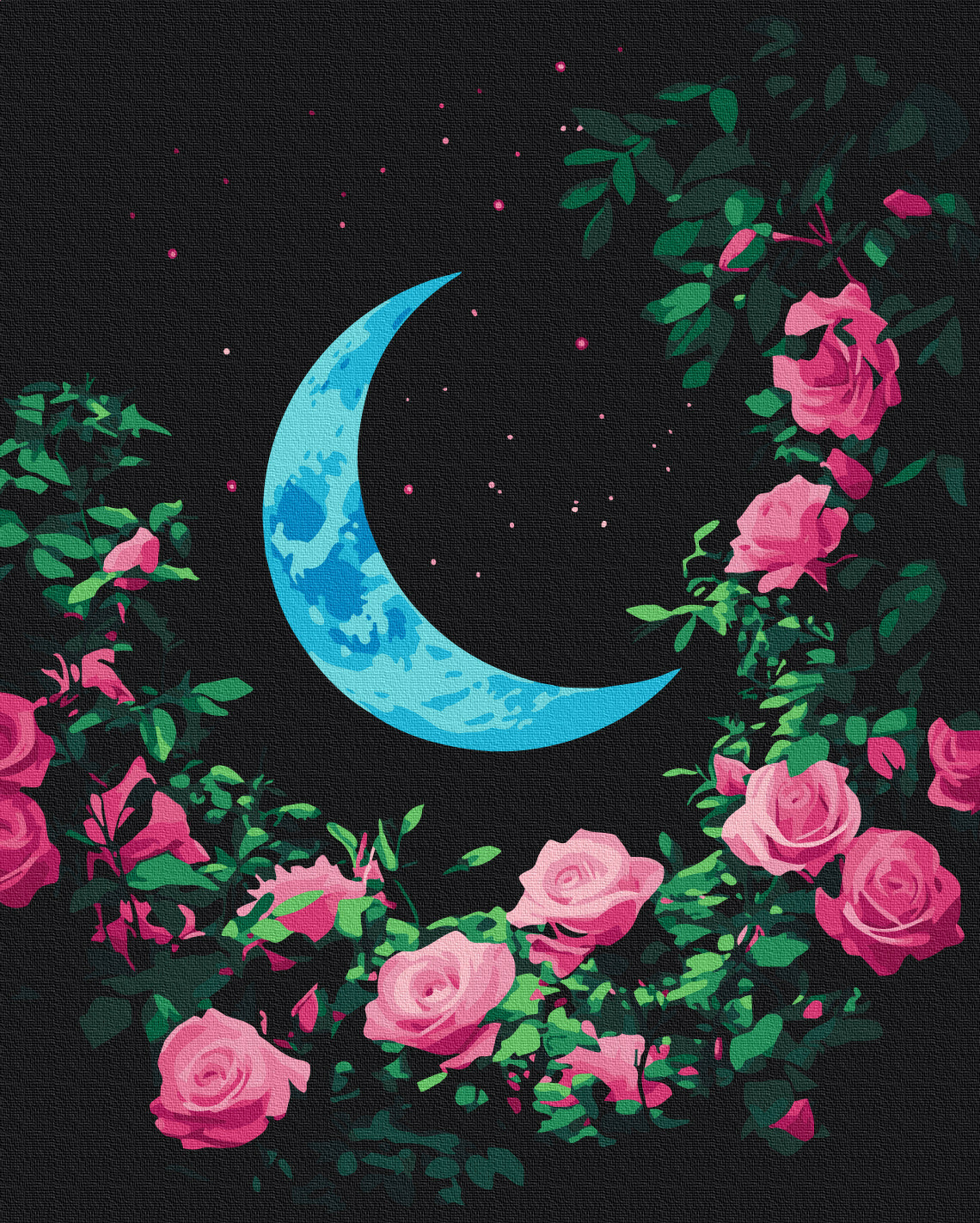 Maalaa numeroin Paint by numbers Flowering moon