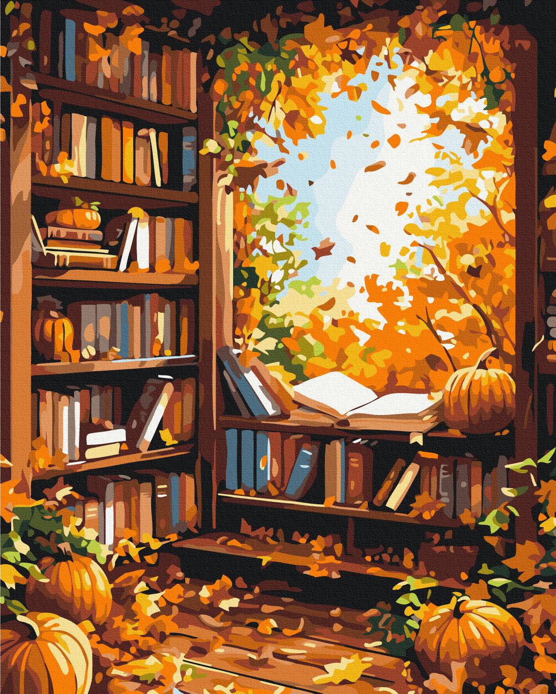 Maalaa numeroin Paint by numbers The coziness of autumn