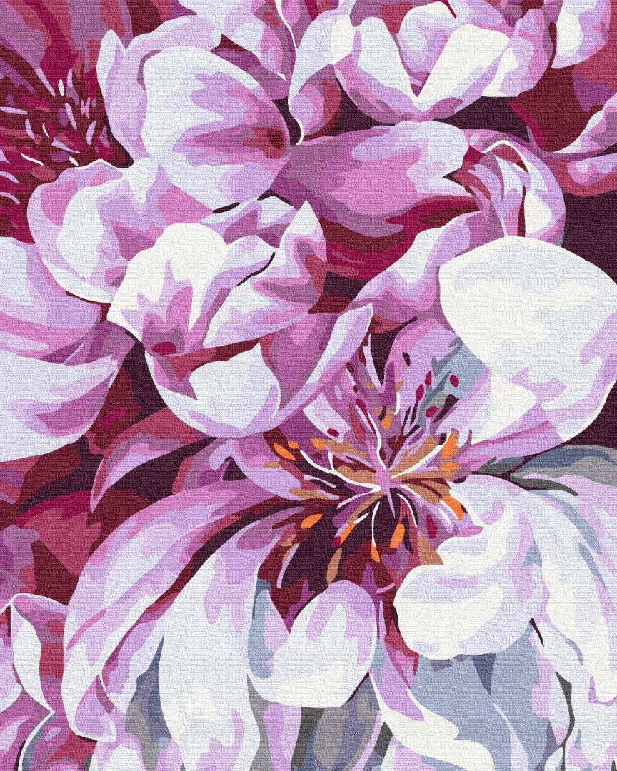 Maalaa numeroin Paint by numbers Color in macro photography
