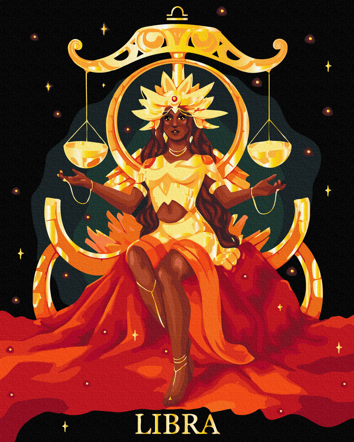 Maalaa numeroin Paint by numbers Libra © Solomiya Kovalchuk