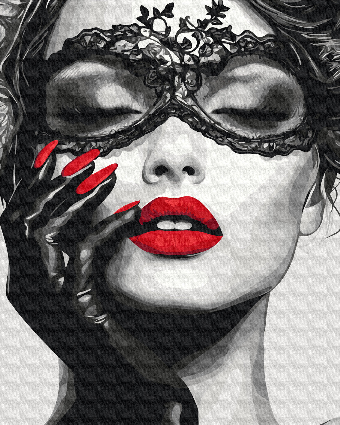 Maalaa numeroin Paint by numbers Secrets under the mask