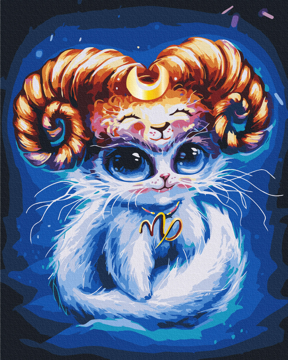 Maalaa numeroin Paint by numbers Cat Capricorn © Marianna Pashchuk