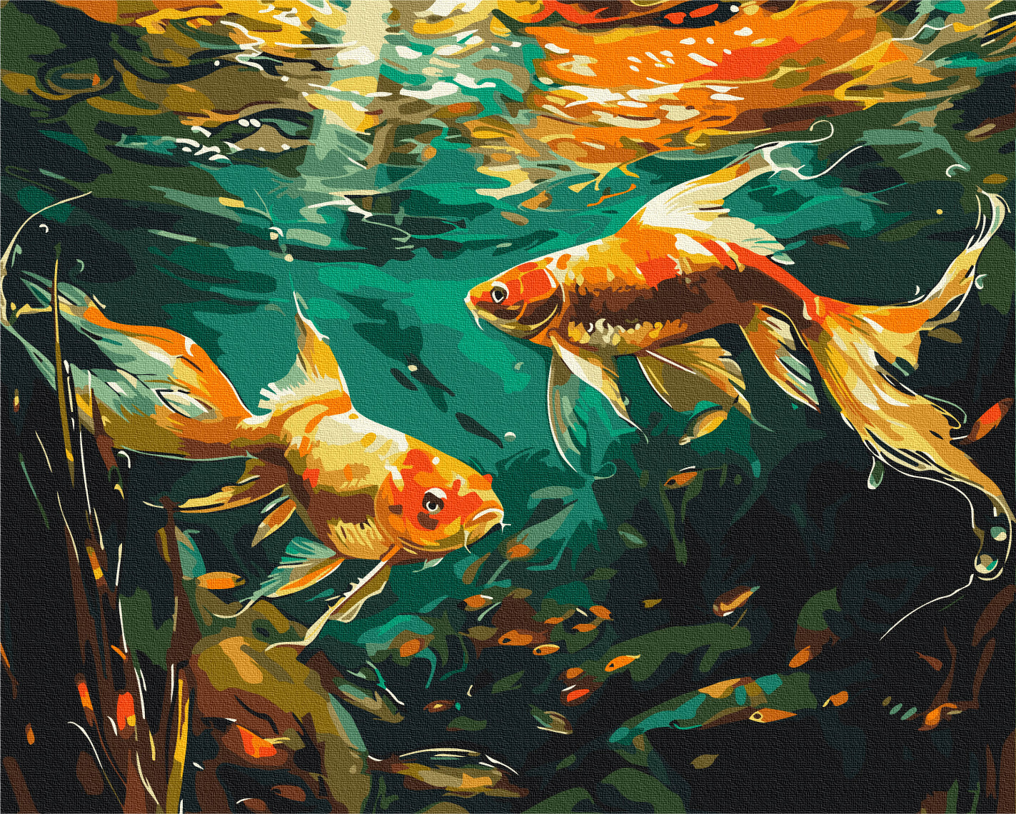 Maalaa numeroin Paint by numbers Underwater waltz