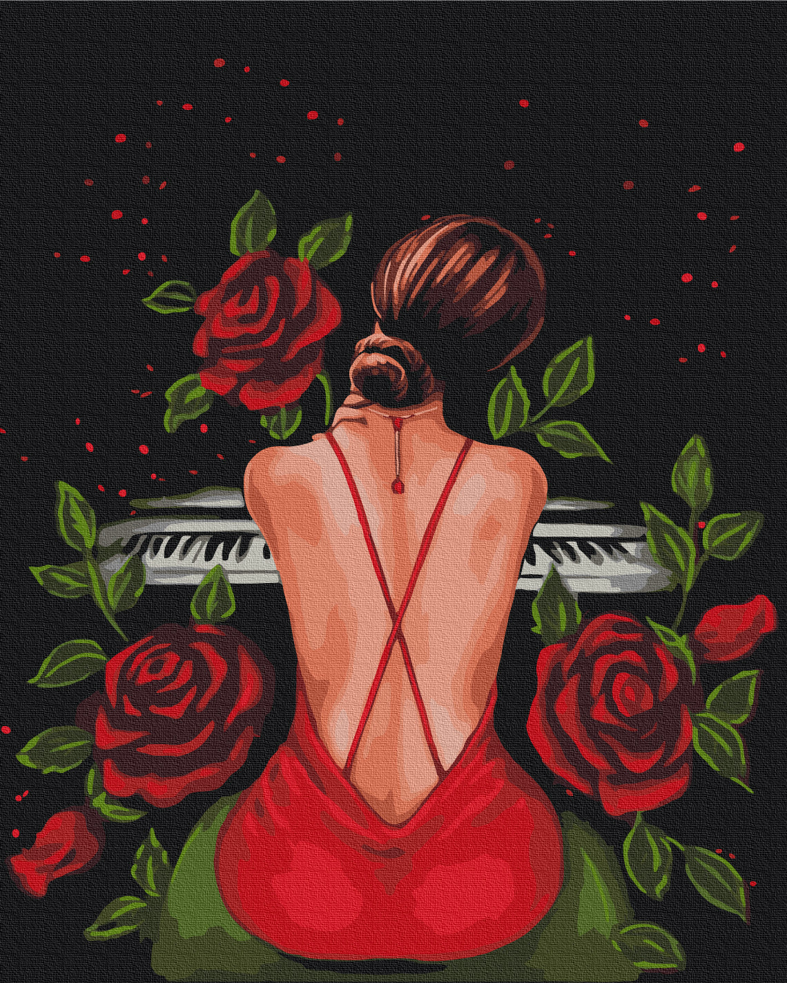 Maalaa numeroin Paint by numbers Melody of the heart ©Alla Berezovska