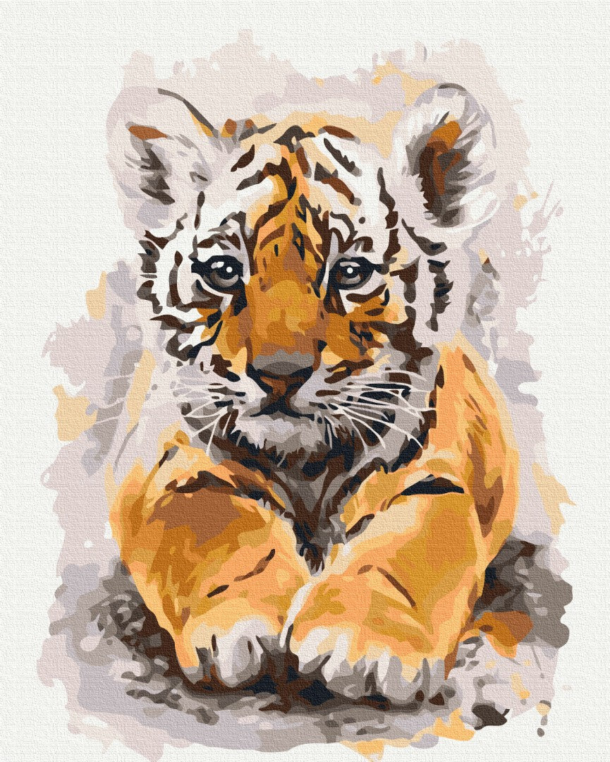 Maalaa numeroin Paint by numbers Cute tiger