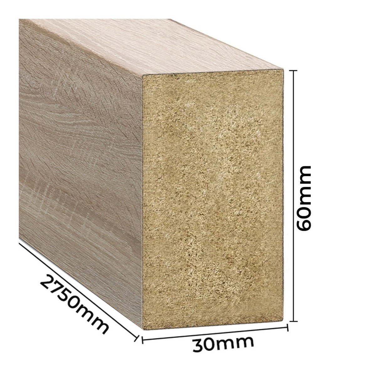 mdf tammi sonoma 30x60 mm seinärimat moderniin sisustukseen