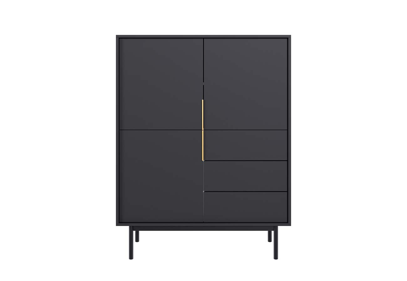 Mustan värinen lipasto 104cm viva