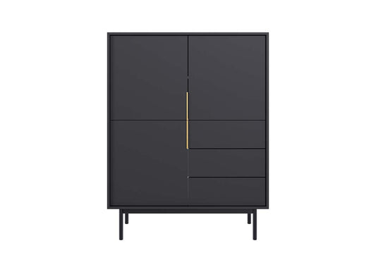 Mustan värinen lipasto 104cm viva