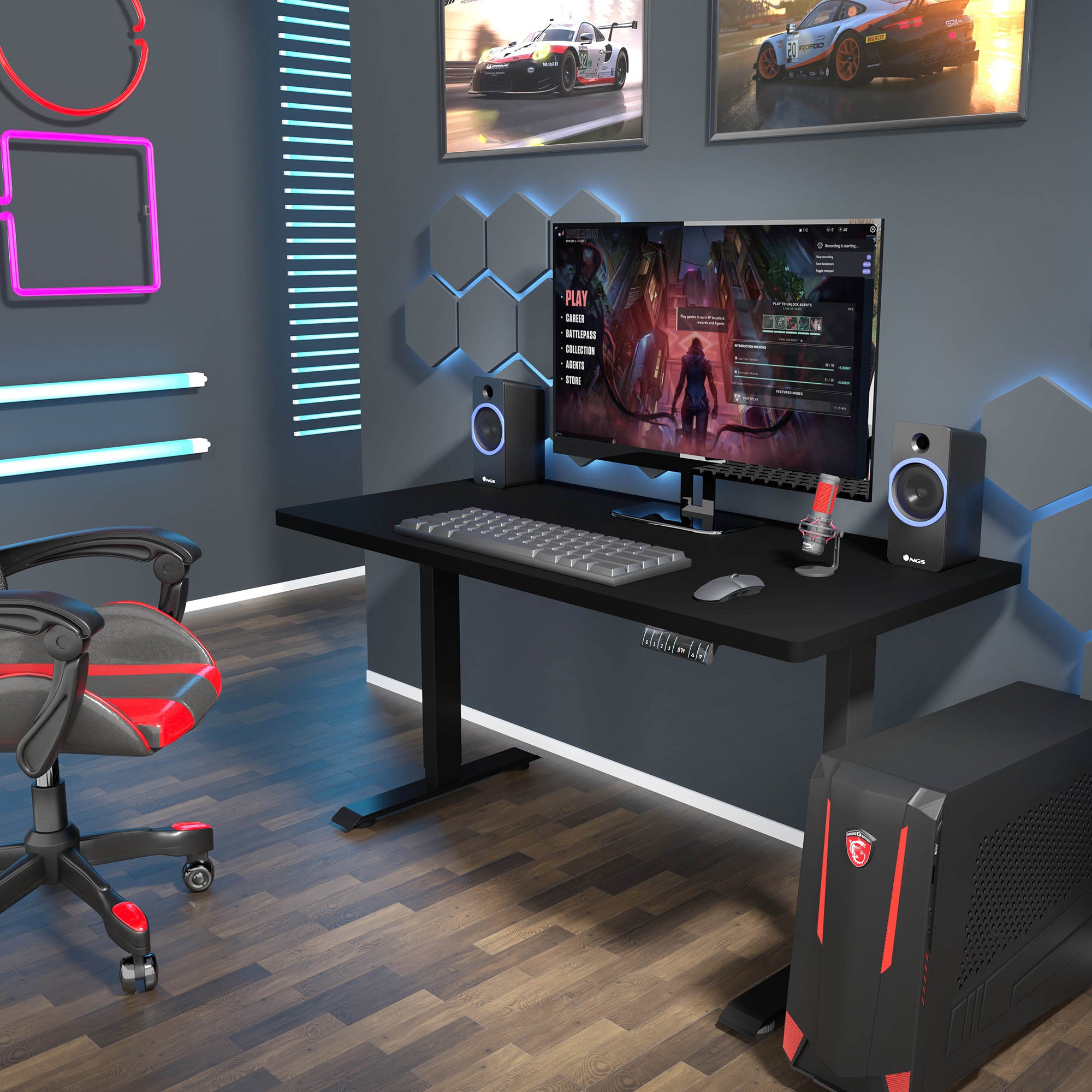 Pelipöytä sähköpöytä korkeus säädettävä