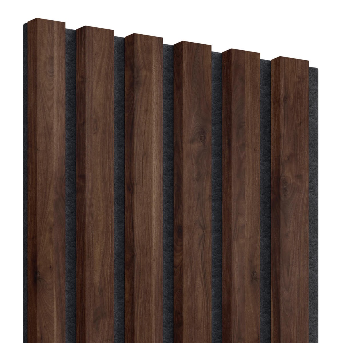 Rimapaneeli huopataustalla, walnut sävy, moderni sisustusratkaisu