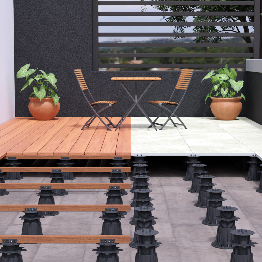 Terassijalat puulle ja laatoille