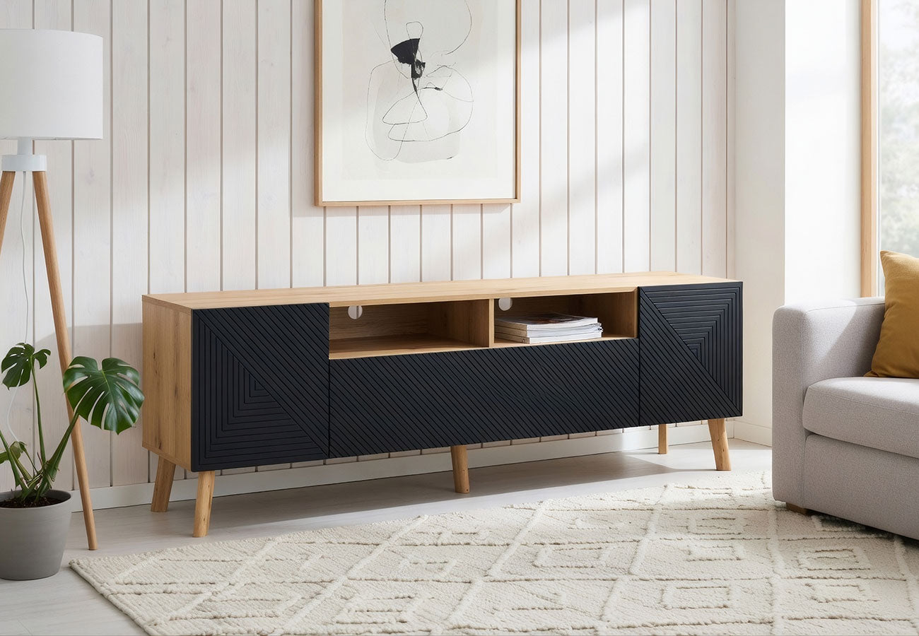 tv-taso puisilla jaloilla 195 cm