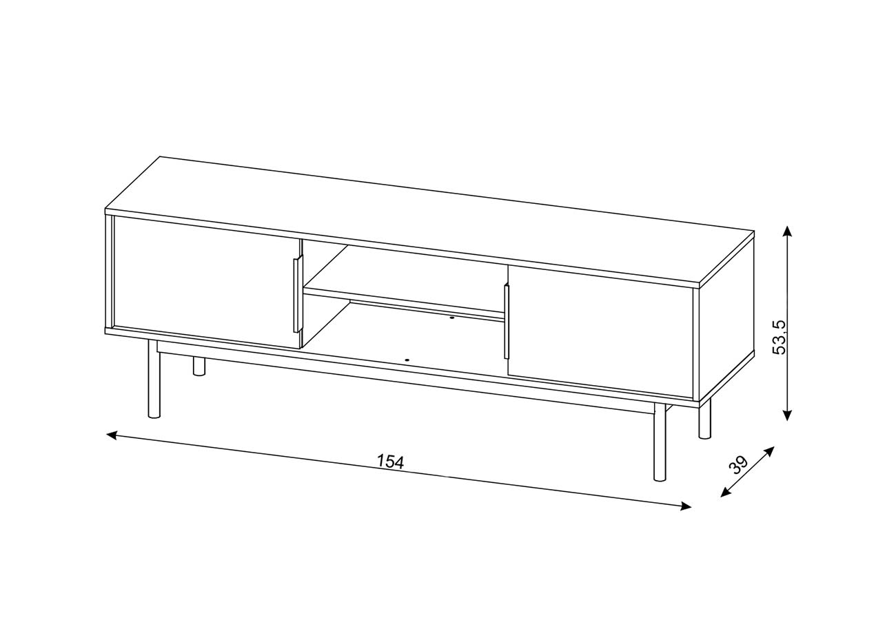 tv-taso 154cm Viva mitat