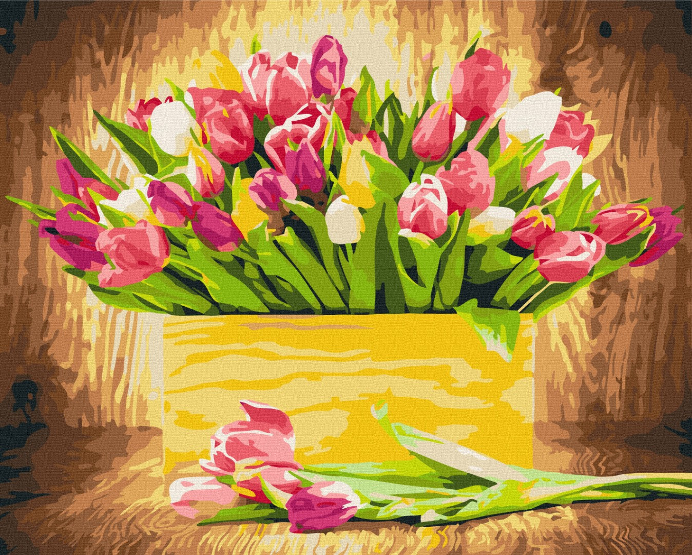 Maalaa numeroin Paint by numbers Festive tulips