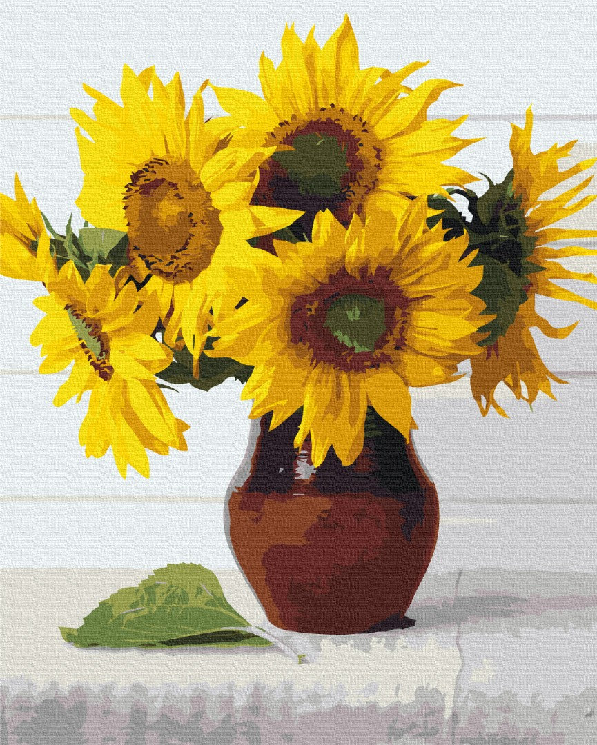 Maalaa numeroin Paint by numbers Sunflowers