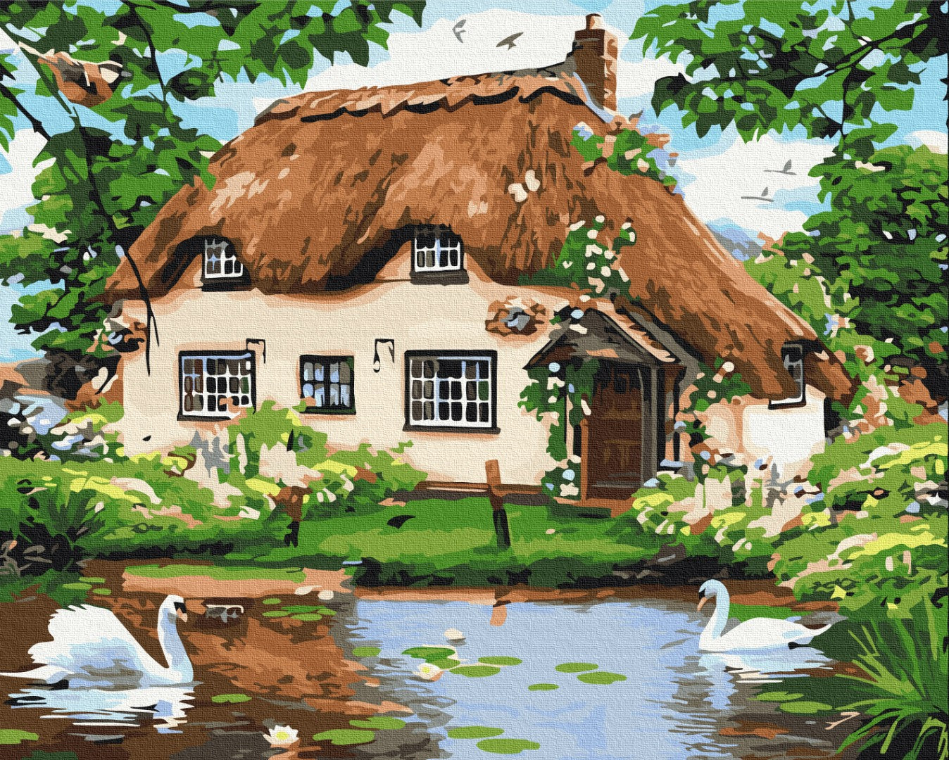 Maalaa numeroin Paint by numbers Country house