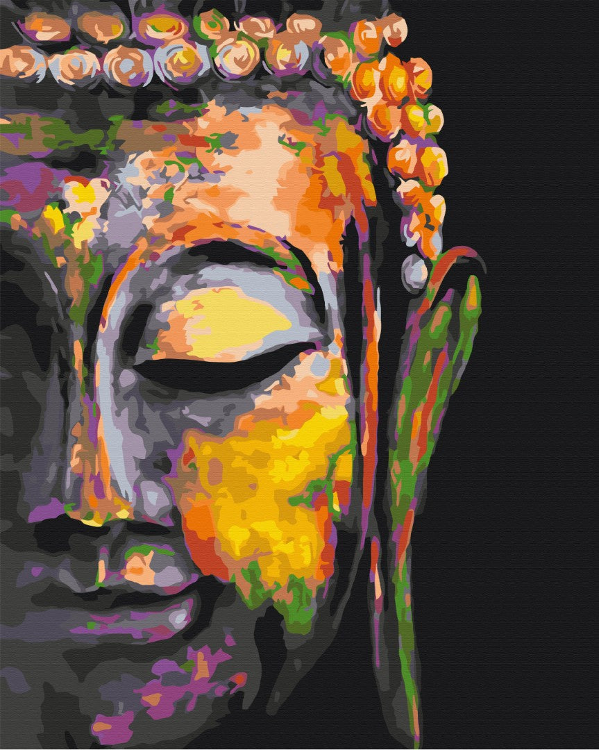 Maalaa numeroin Paint by numbers Colorful buddha