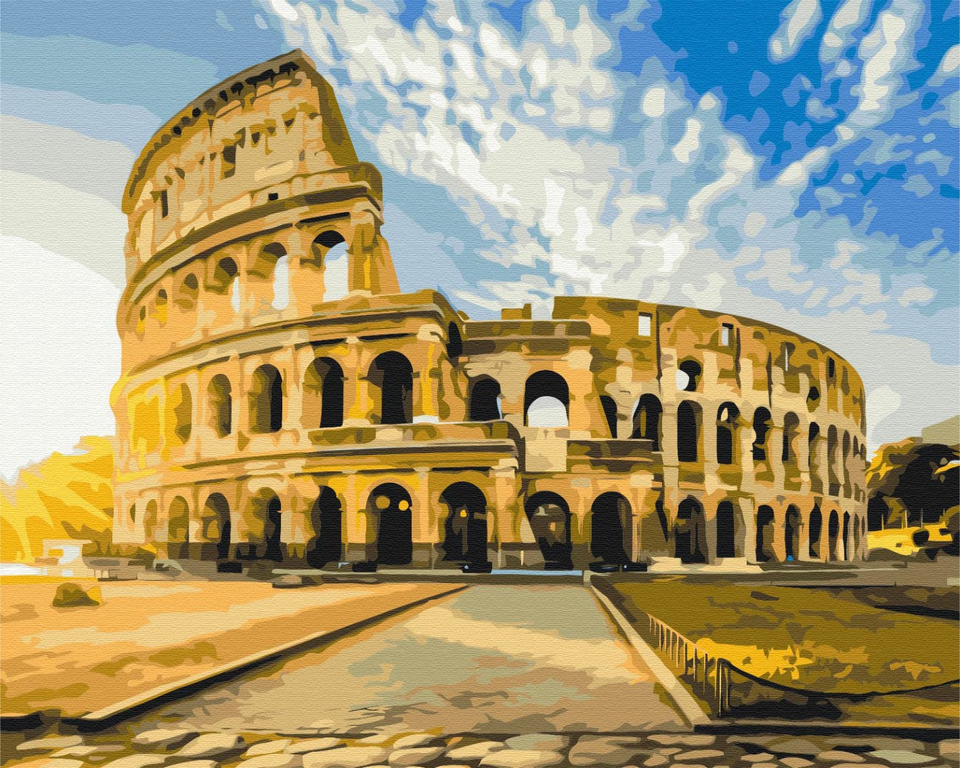 Maalaa numeroin Paint by numbers Colosseum at sunrise