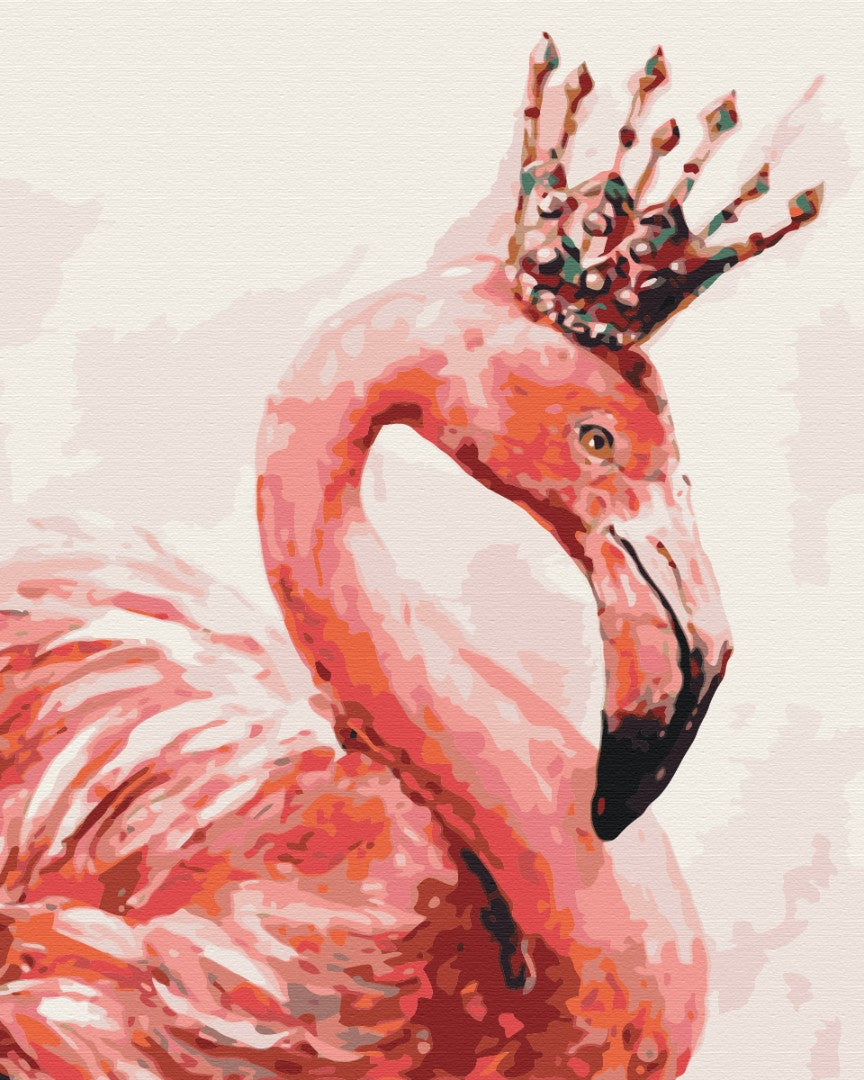 Maalaa numeroin Paint by numbers Royal flamingo