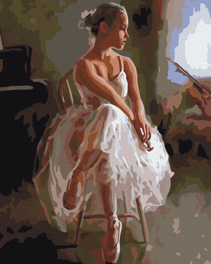 Maalaa numeroin Paint by numbers Young ballerina