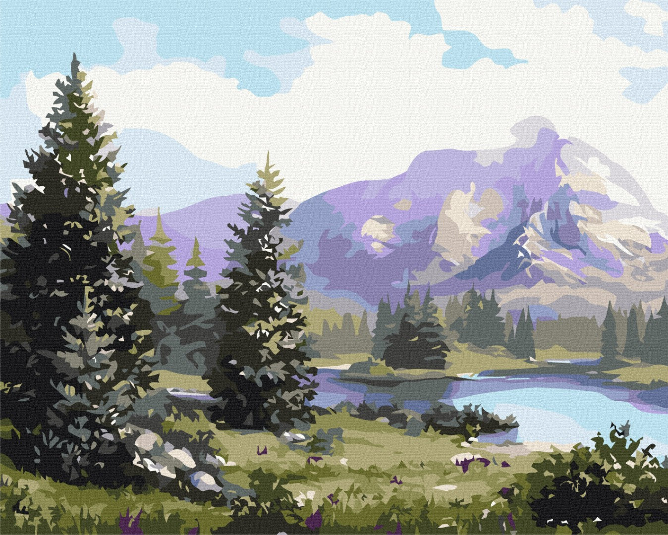 Maalaa numeroin Paint by numbers Wonderful mountains