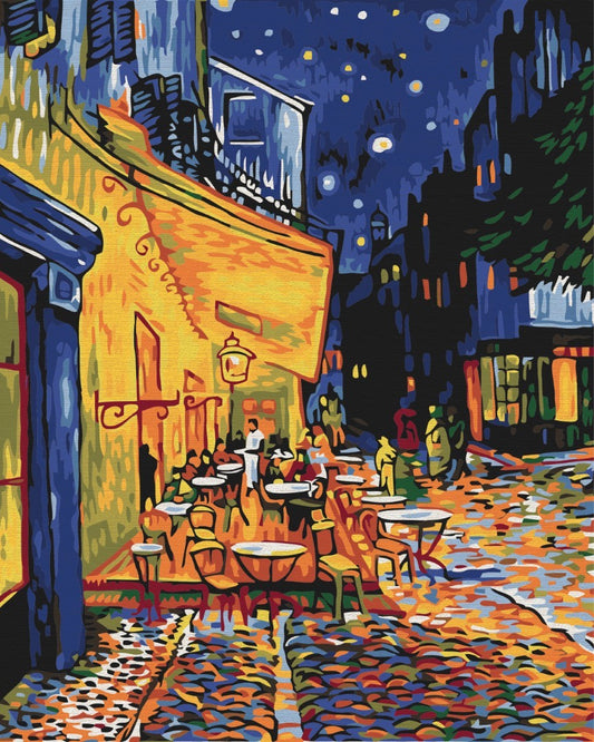 Maalaa numeroin Paint by numbers Night cafe in Arles. Van Gogh