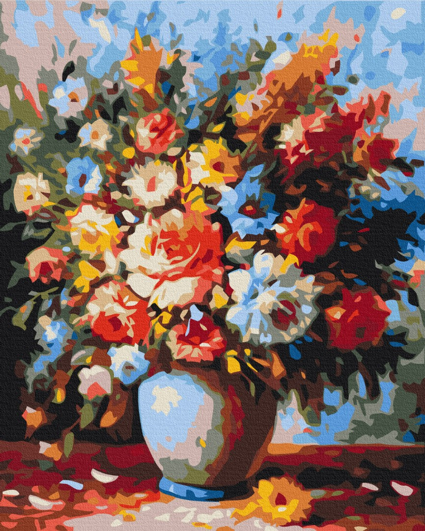 Maalaa numeroin Paint by numbers Luxurious bouquet in a vase