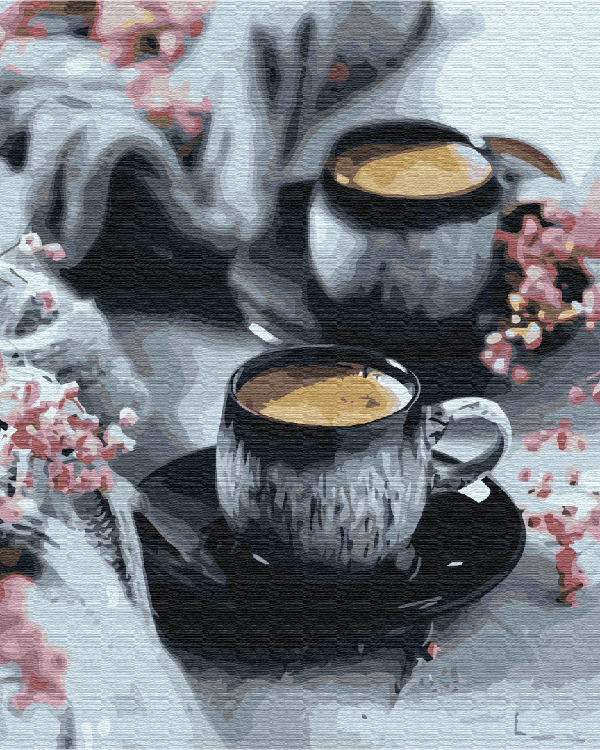 Maalaa numeroin Paint by numbers Coffee in cups