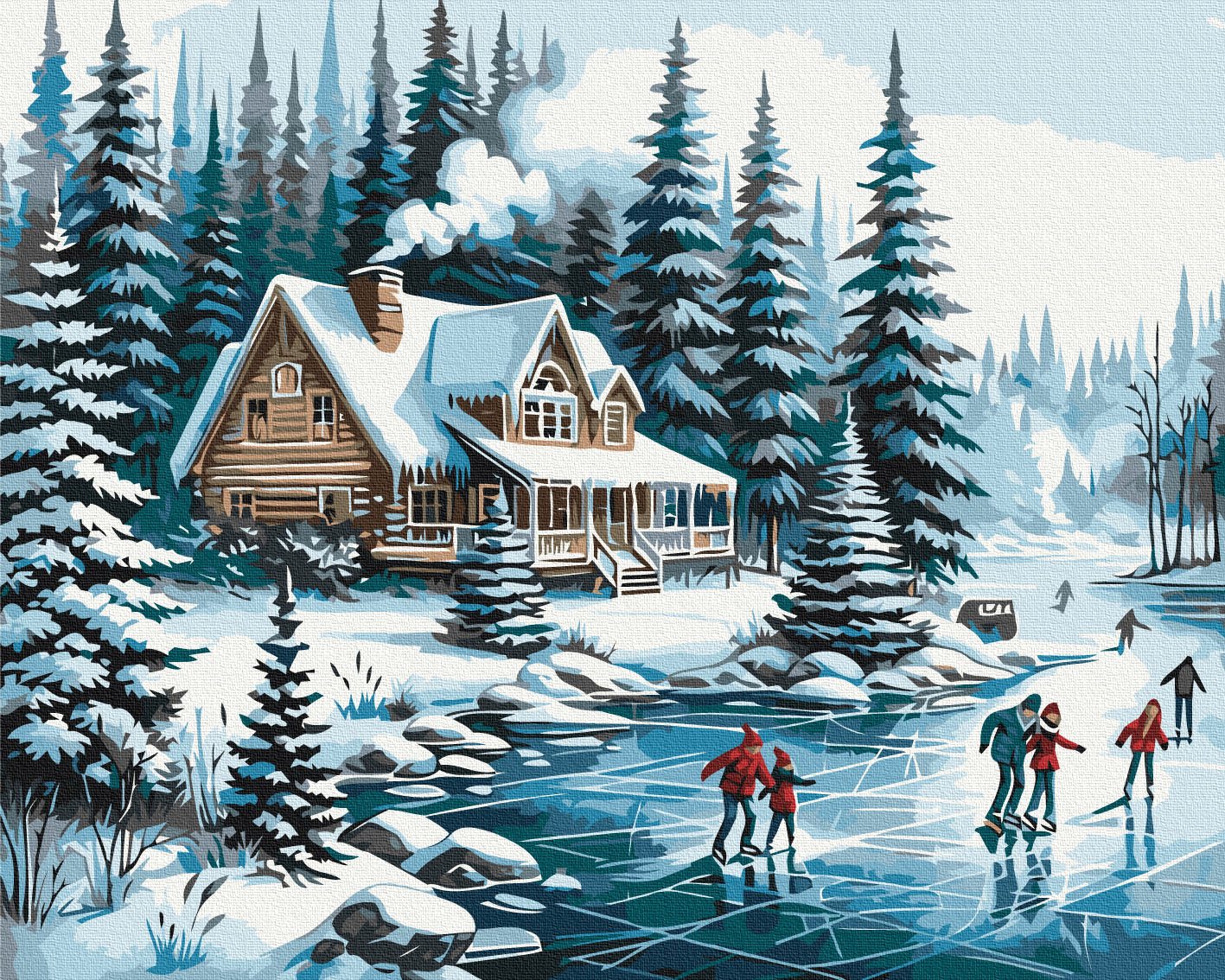 Maalaa numeroin Paint by numbers Winter holidays