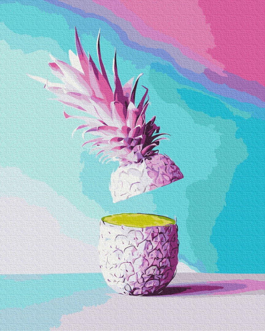 Maalaa numeroin Paint by numbers A piece of pineapple
