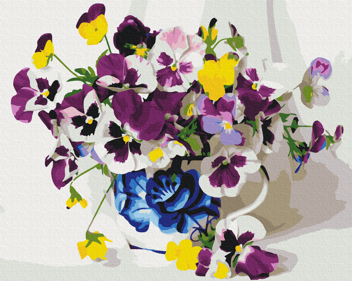 Maalaa numeroin Paint by numbers Violets