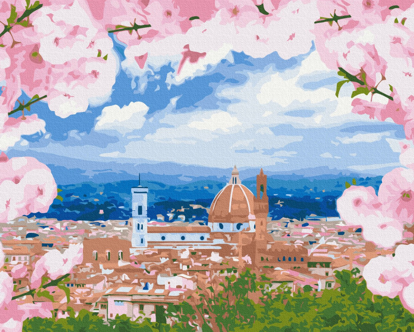 Maalaa numeroin Paint by numbers Florence in bloom