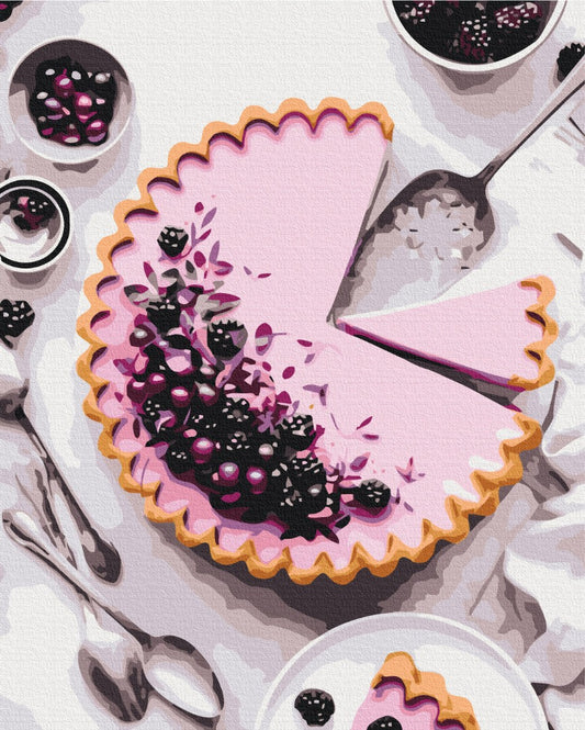 Maalaa numeroin Paint by numbers Blackberry pie