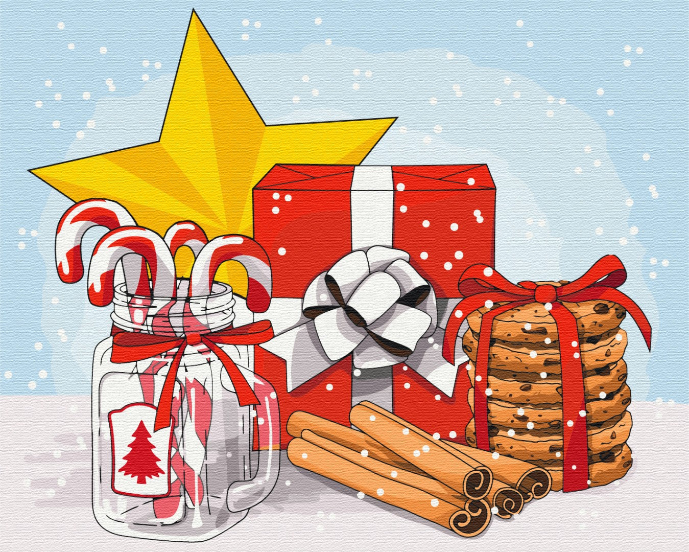 Maalaa numeroin Paint by numbers Festive set