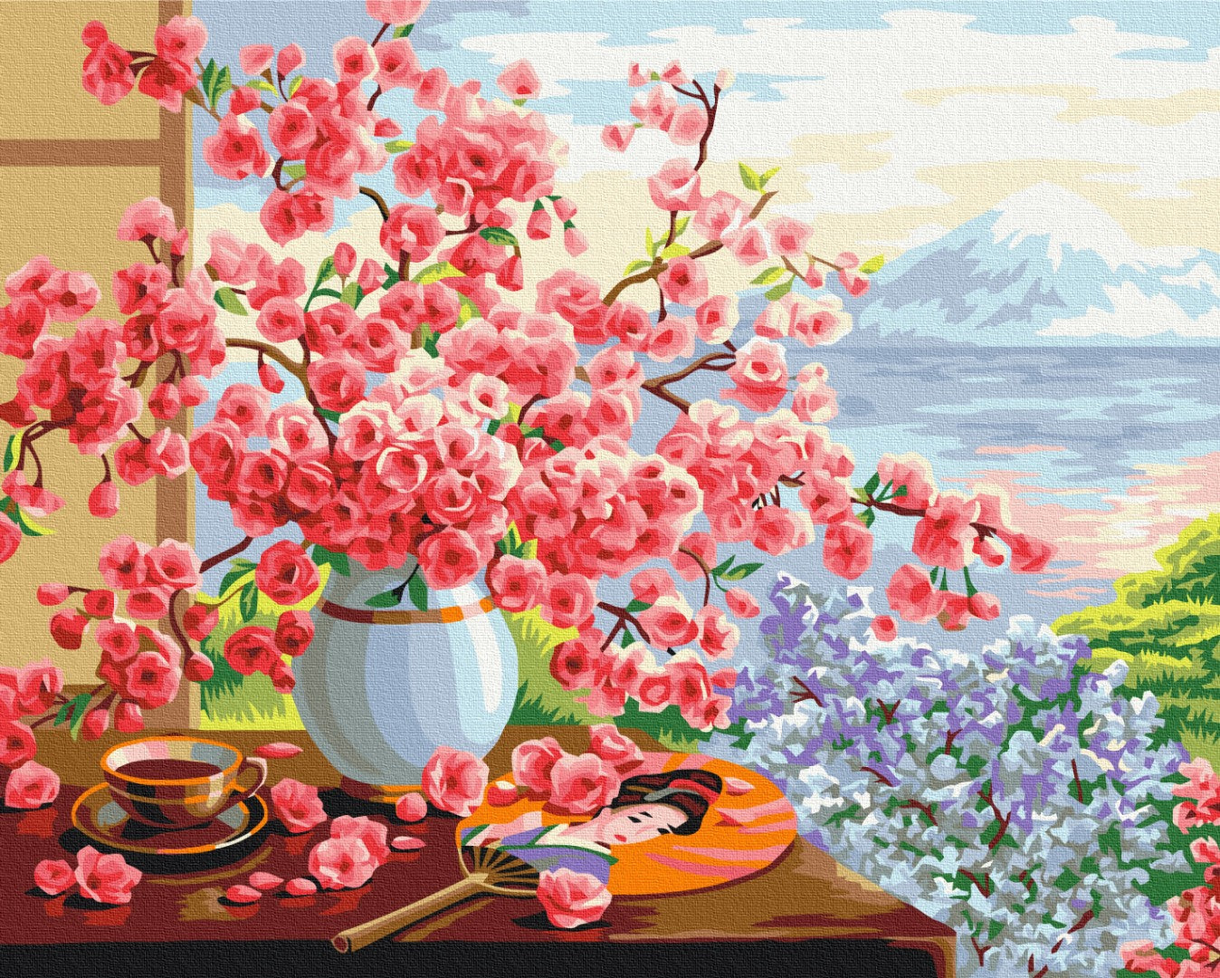 Maalaa numeroin Paint by numbers Japanese still life