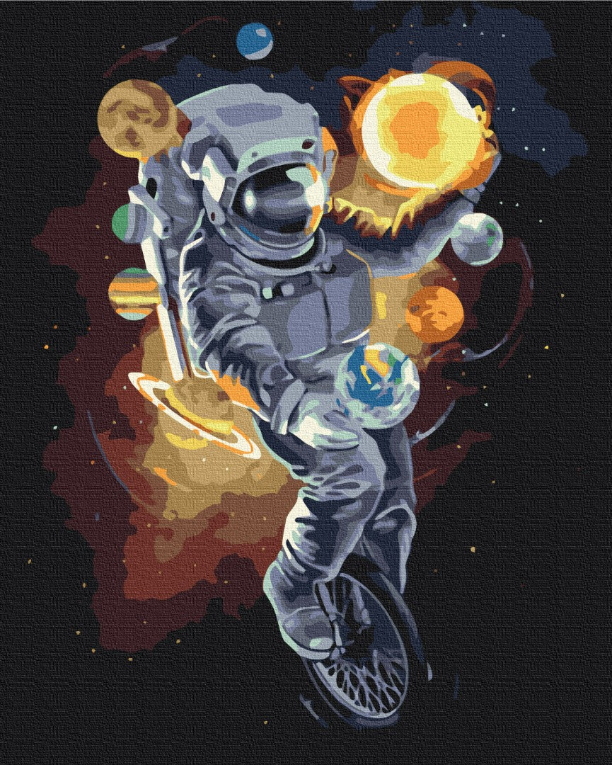 Maalaa numeroin Paint by numbers Space juggler