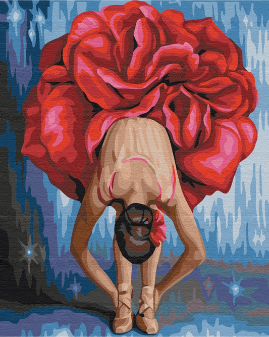 Maalaa numeroin Paint by numbers Flower ballerina