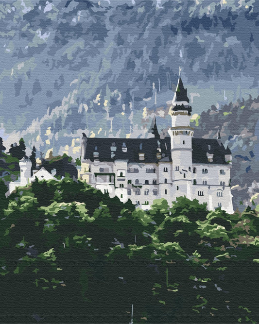 Maalaa numeroin Paint by numbers View of Neuschwanstein