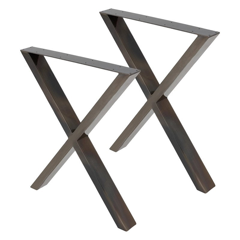Metallinen pöydänjalka Antrasiitti X 60cm 2kpl