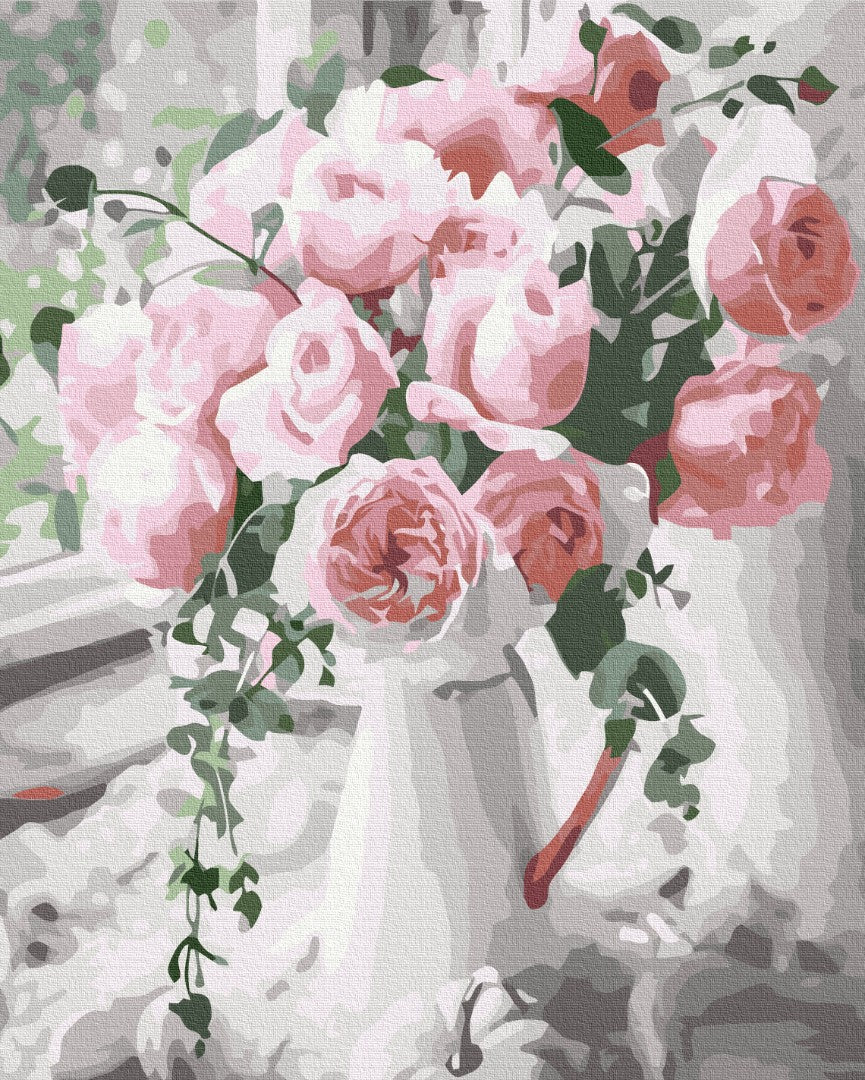 Maalaa numeroin Paint by numbers Bouquet of delicate roses