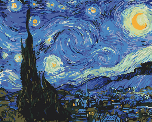 Maalaa numeroin Paint by numbers The Starry Night