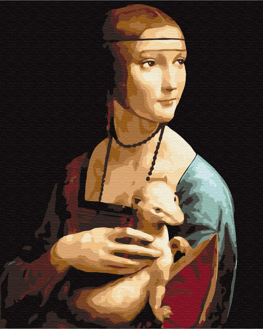 Maalaa numeroin Paint by numbers Lady with an ermine. Leonardo da Vinci